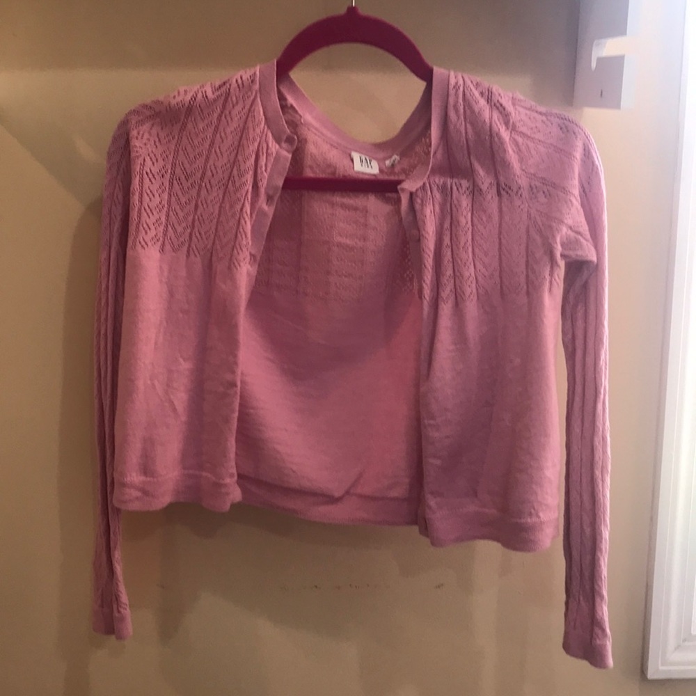 light pink button down sweater